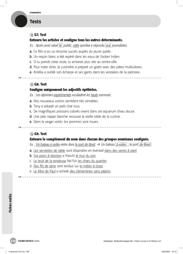 Aperçu : INTERLIGNES EDL – Fichier ressources + numérique – CM2 – Anciens prog.