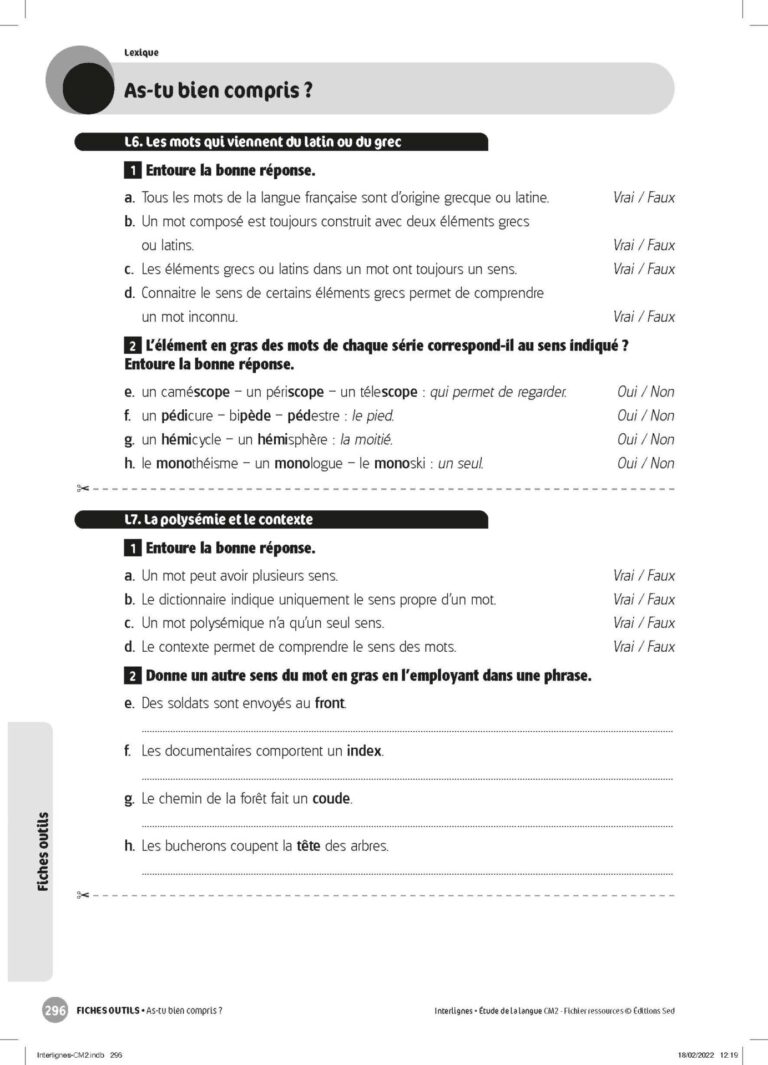 Aperçu : INTERLIGNES EDL – Fichier ressources + numérique – CM2 – Anciens prog.