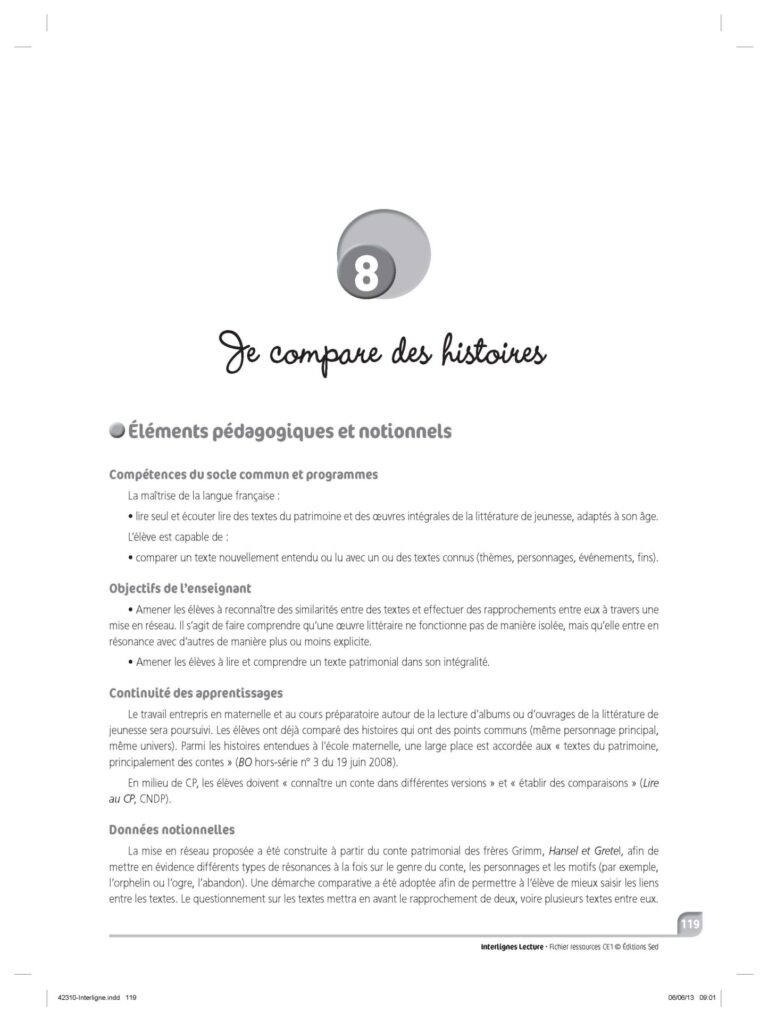 Aperçu : INTERLIGNES LECTURE – Fichier ressources + numérique – CE1