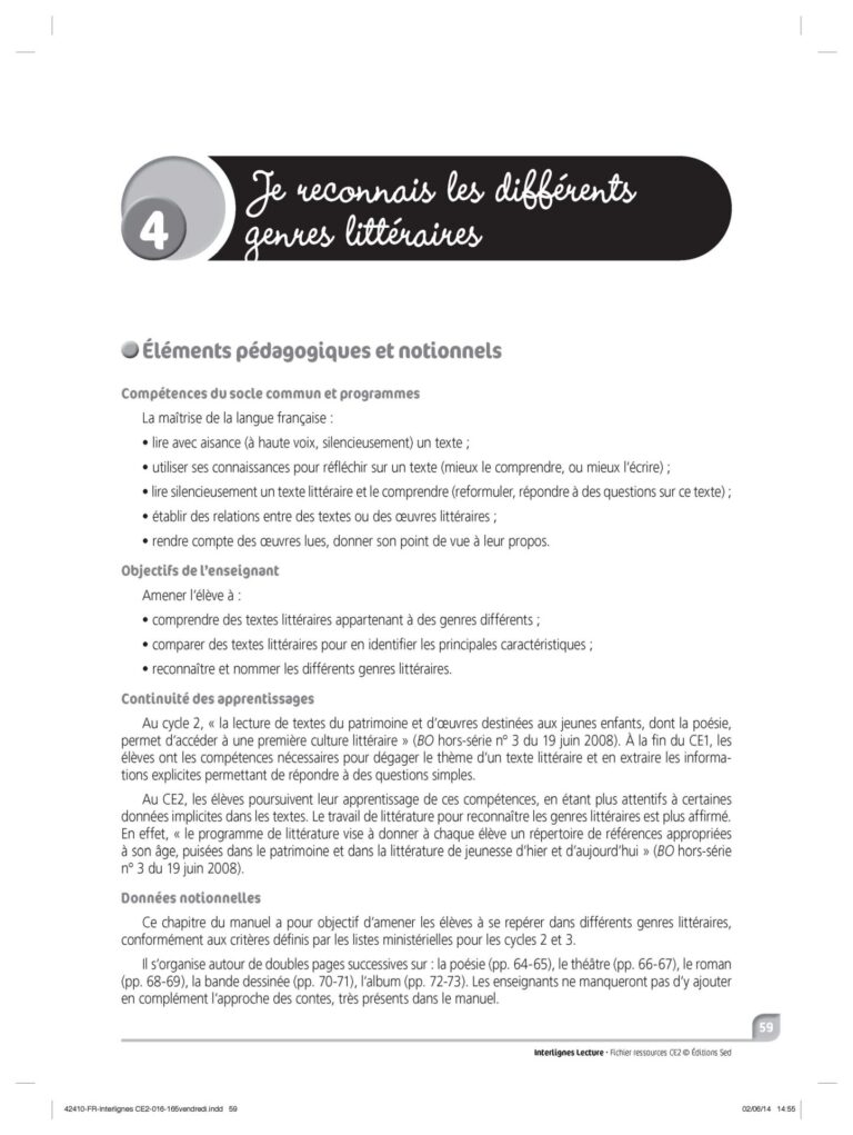 Aperçu : INTERLIGNES LECTURE – Fichier ressources + numérique – CE2