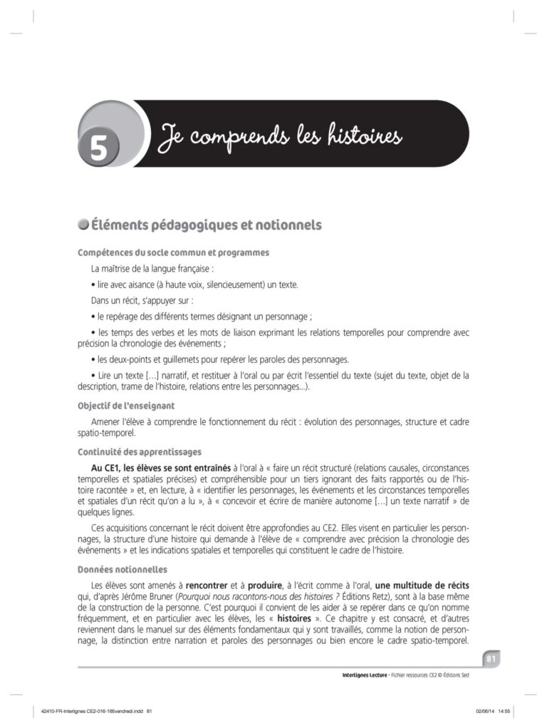Aperçu : INTERLIGNES LECTURE – Fichier ressources + numérique – CE2