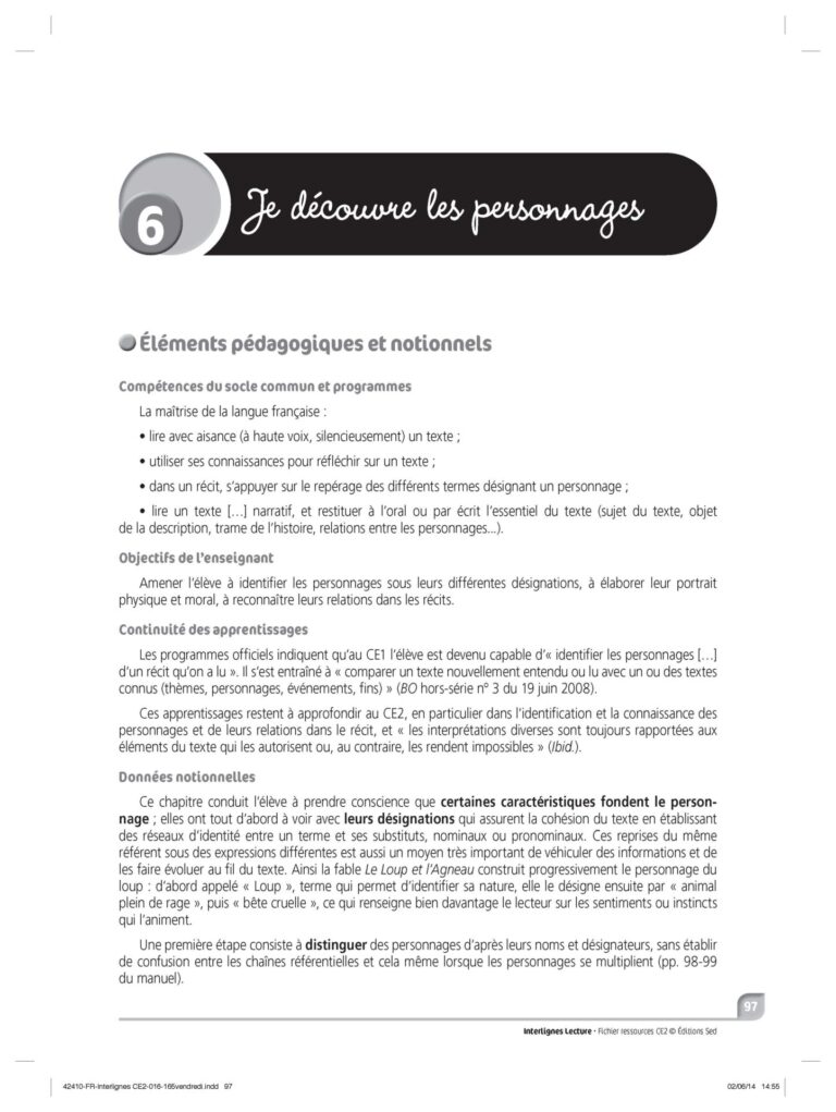 Aperçu : INTERLIGNES LECTURE – Fichier ressources + numérique – CE2