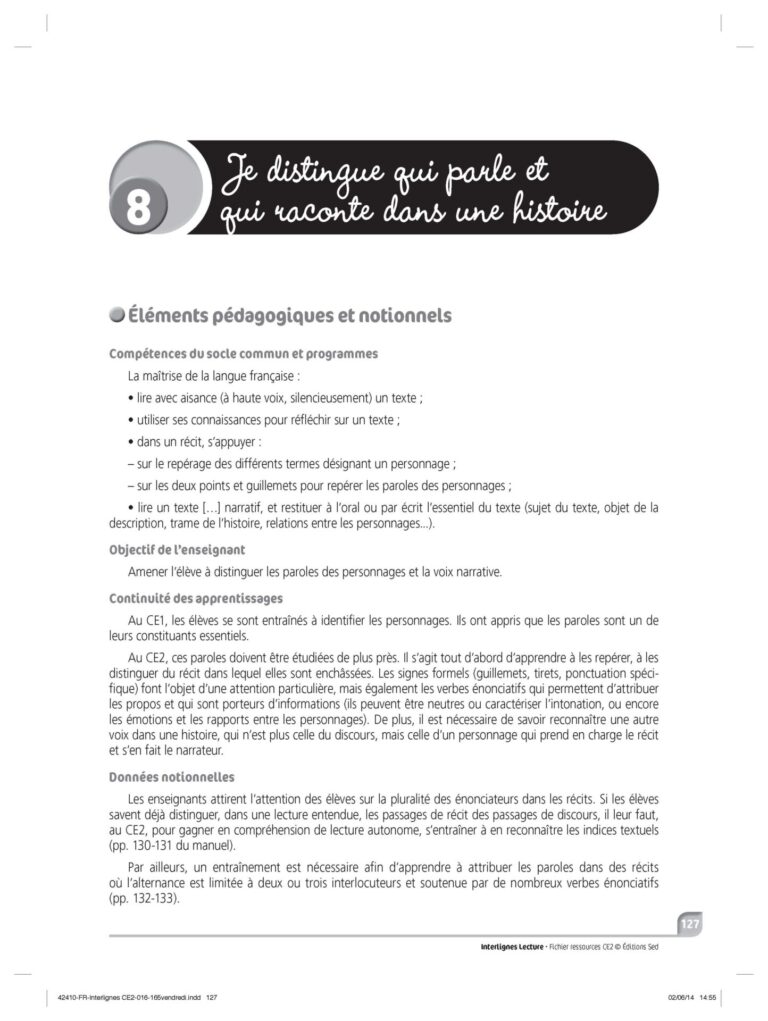 Aperçu : INTERLIGNES LECTURE – Fichier ressources + numérique – CE2