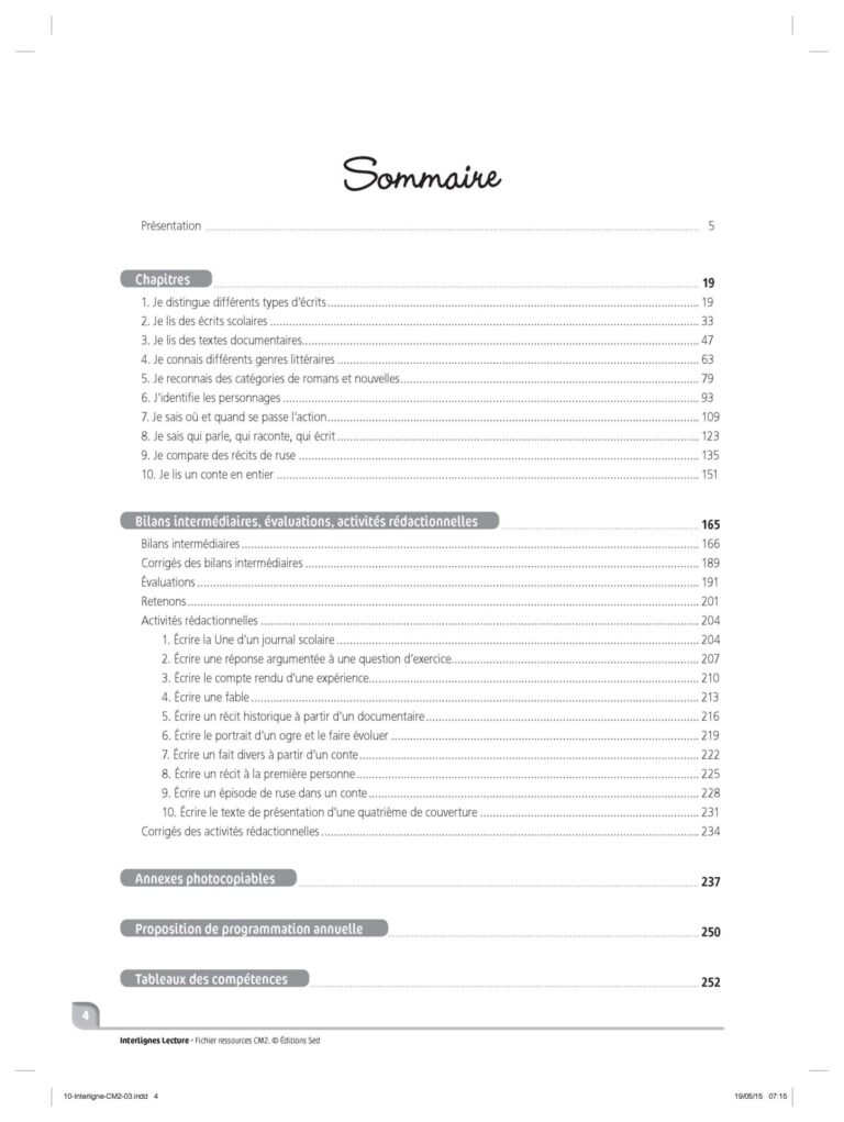 Aperçu : INTERLIGNES LECTURE – Fichier ressources + numérique – CM2