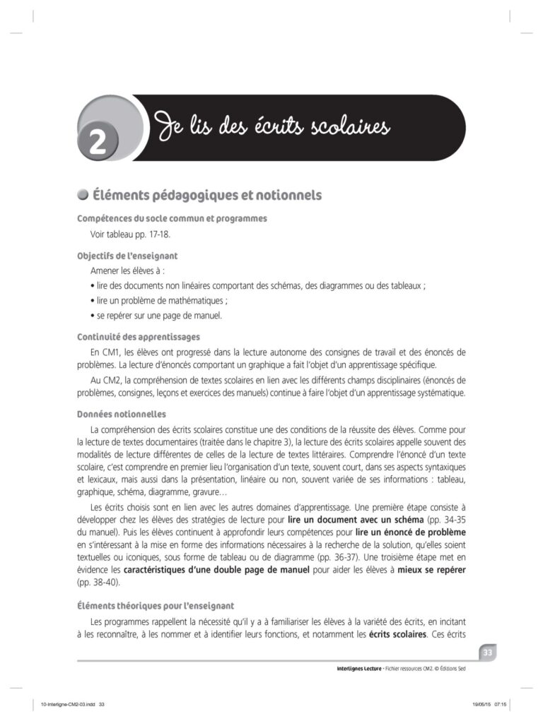 Aperçu : INTERLIGNES LECTURE – Fichier ressources + numérique – CM2