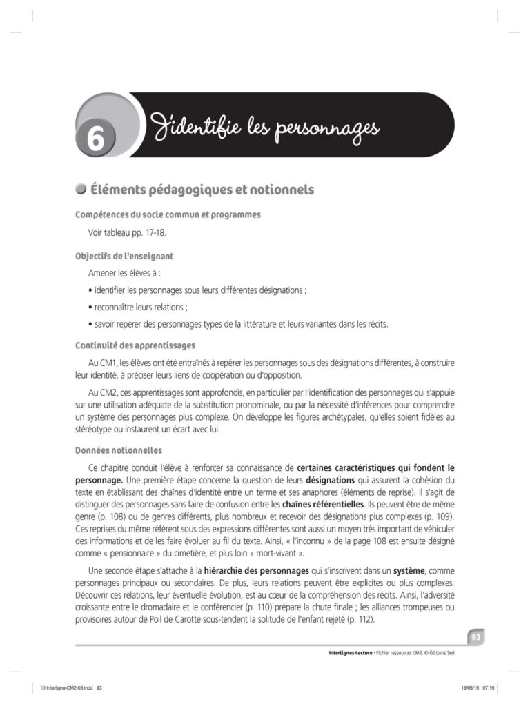 Aperçu : INTERLIGNES LECTURE – Fichier ressources + numérique – CM2