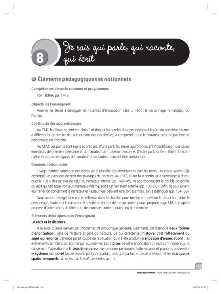 Aperçu : INTERLIGNES LECTURE – Fichier ressources + numérique – CM2