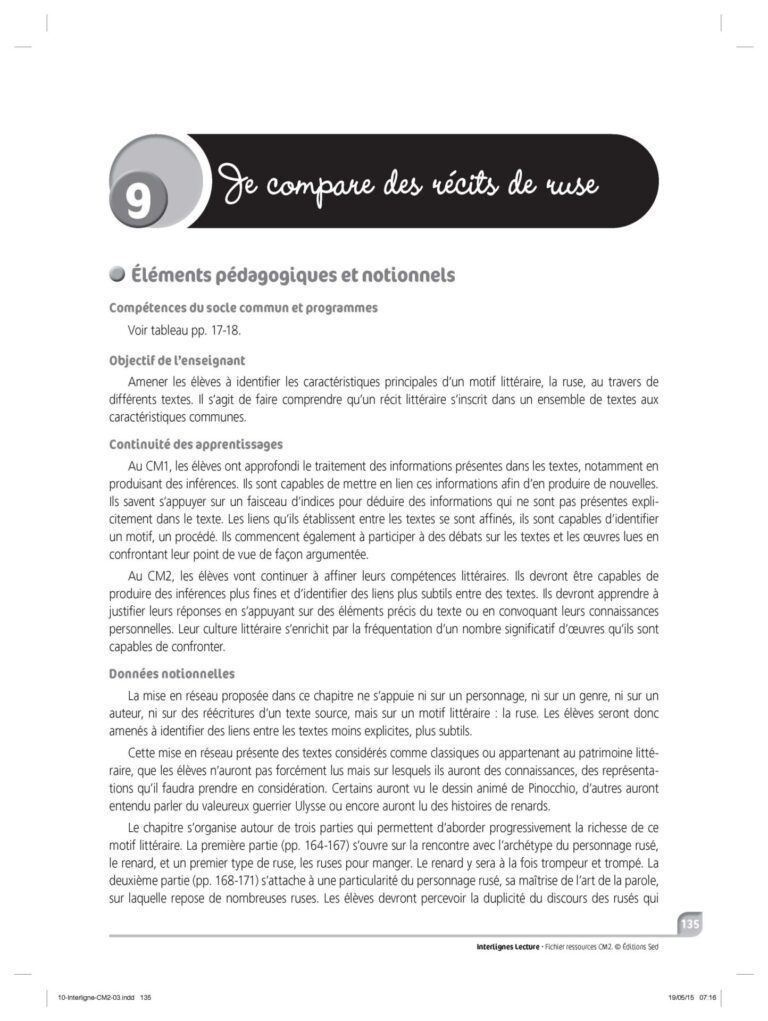 Aperçu : INTERLIGNES LECTURE – Fichier ressources + numérique – CM2