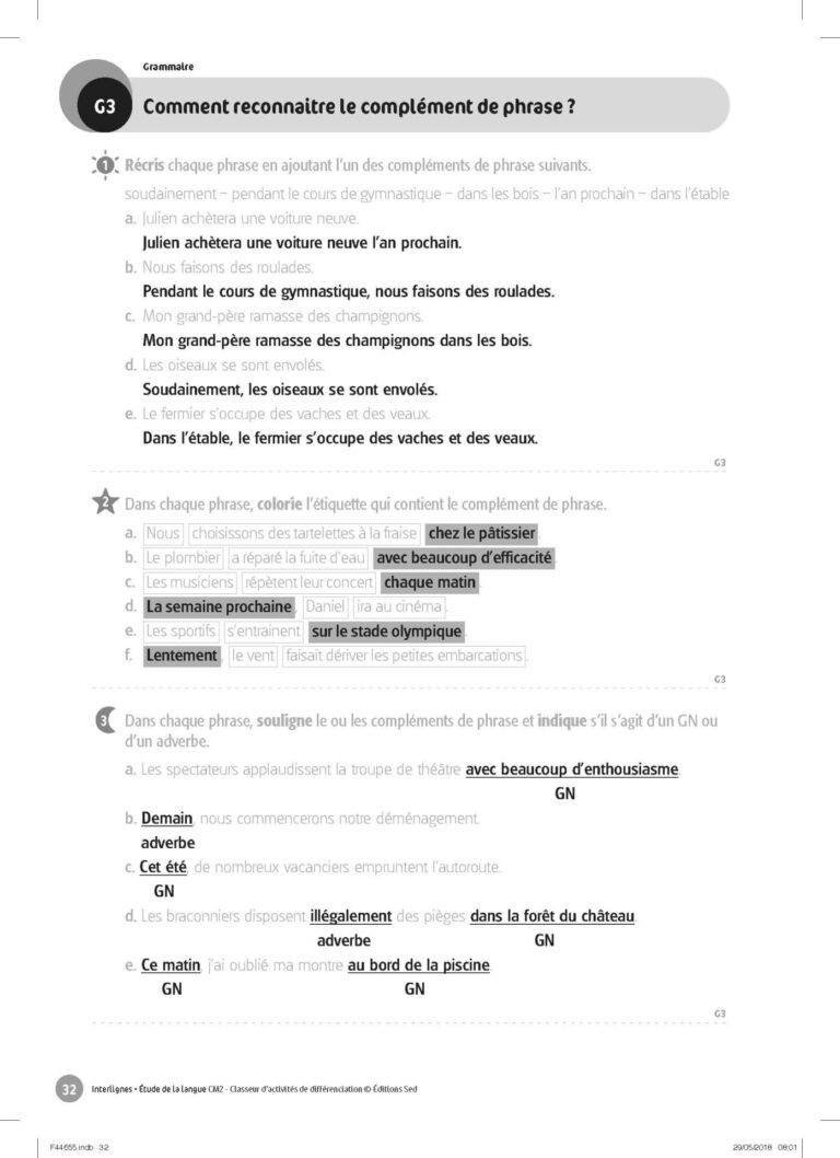 Aperçu : INTERLIGNES EDL – Classeur de différenciation – CM2 – Anciens progr.