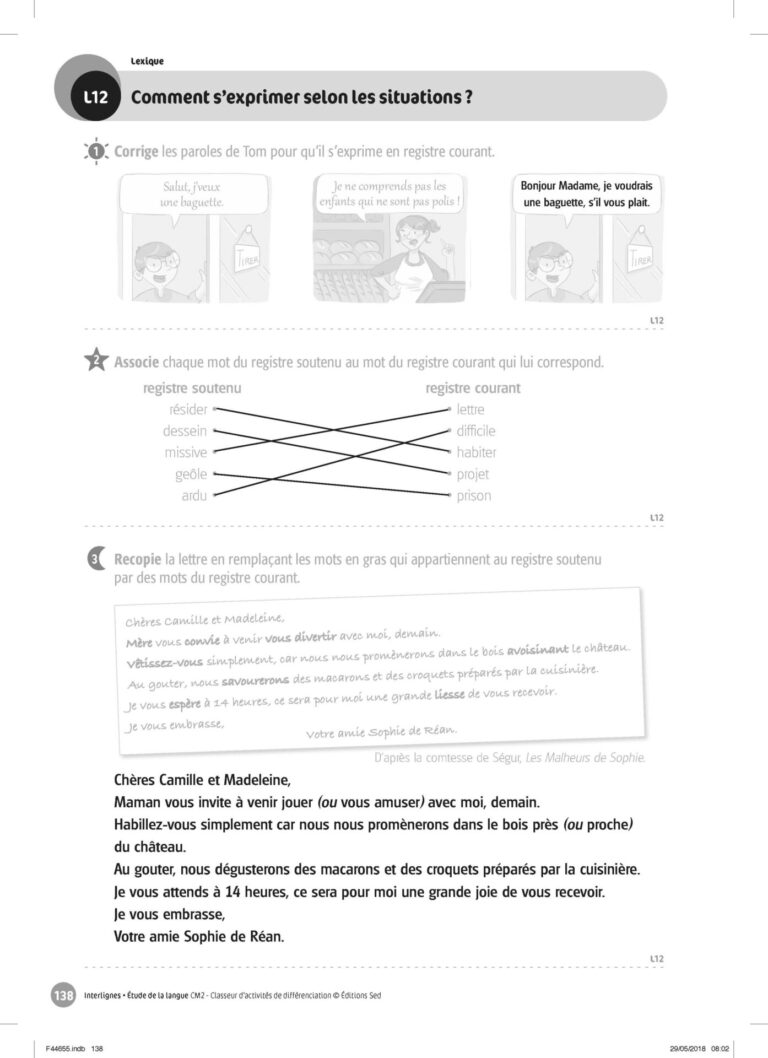 Aperçu : INTERLIGNES EDL – Classeur de différenciation – CM2 – Anciens progr.