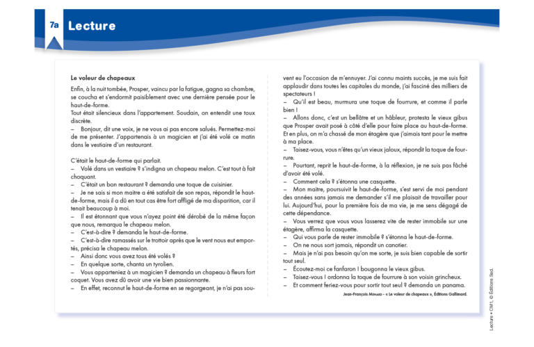 Aperçu : Lecture – CM1