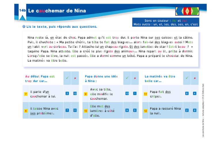 Aperçu : Les aventures de Nina – Lectures adaptées – CP