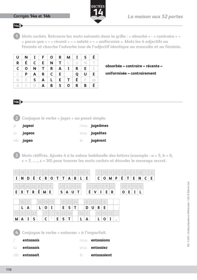 Aperçu : Dictées préparées et différenciées – CM2