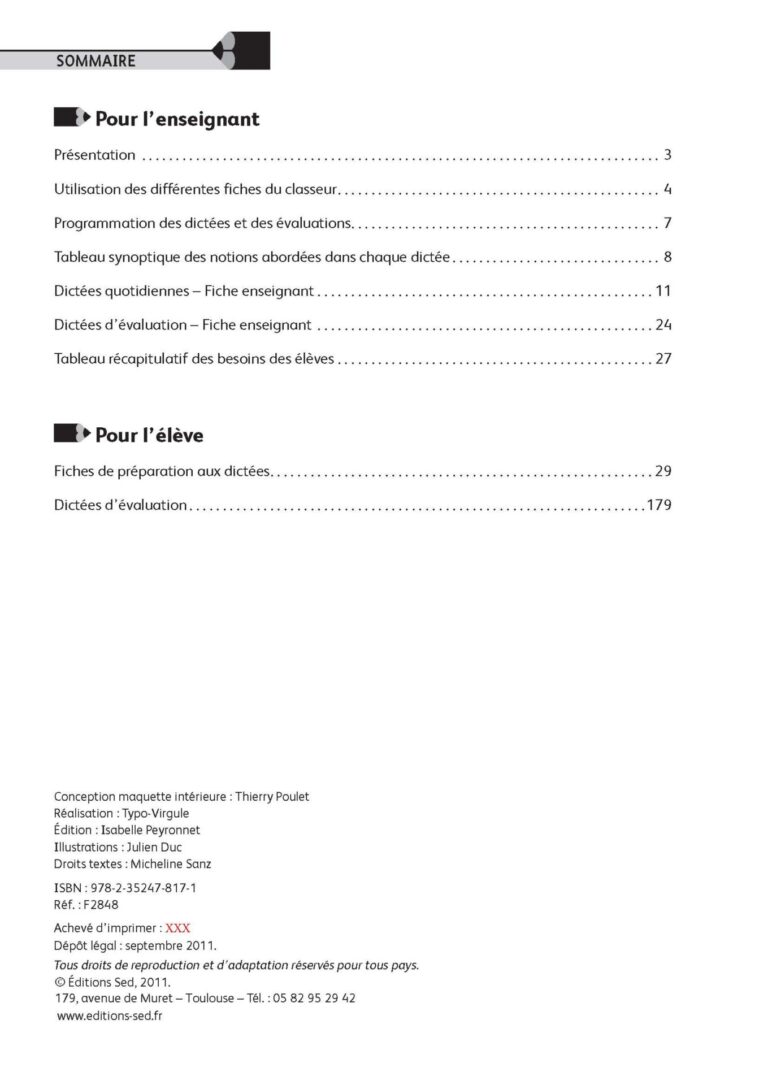 Aperçu : Dictées préparées et différenciées – CE2