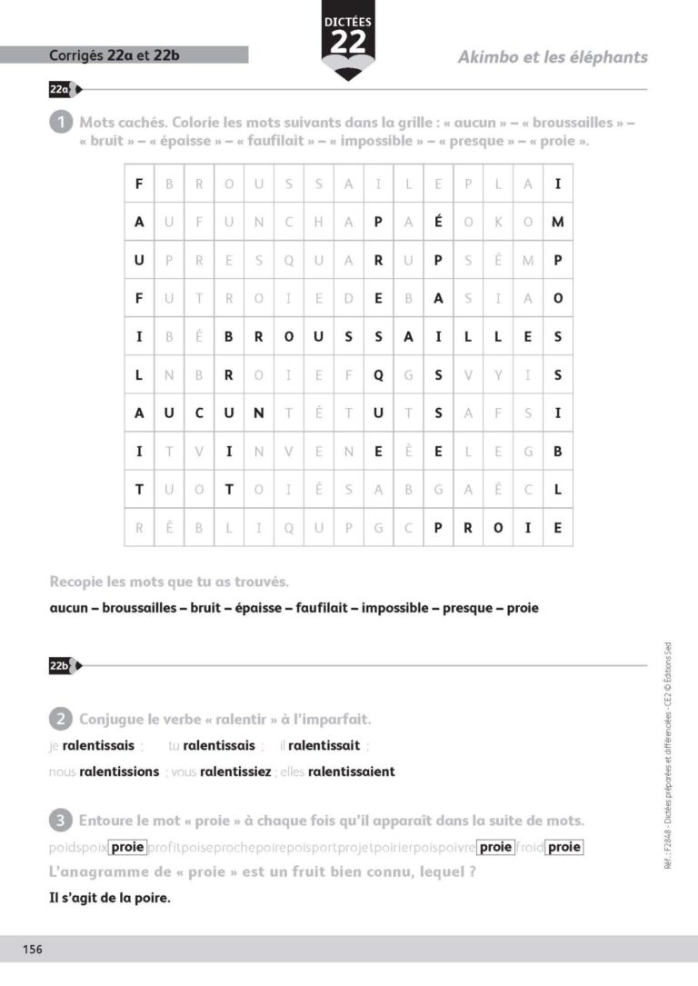Aperçu : Dictées préparées et différenciées – CE2