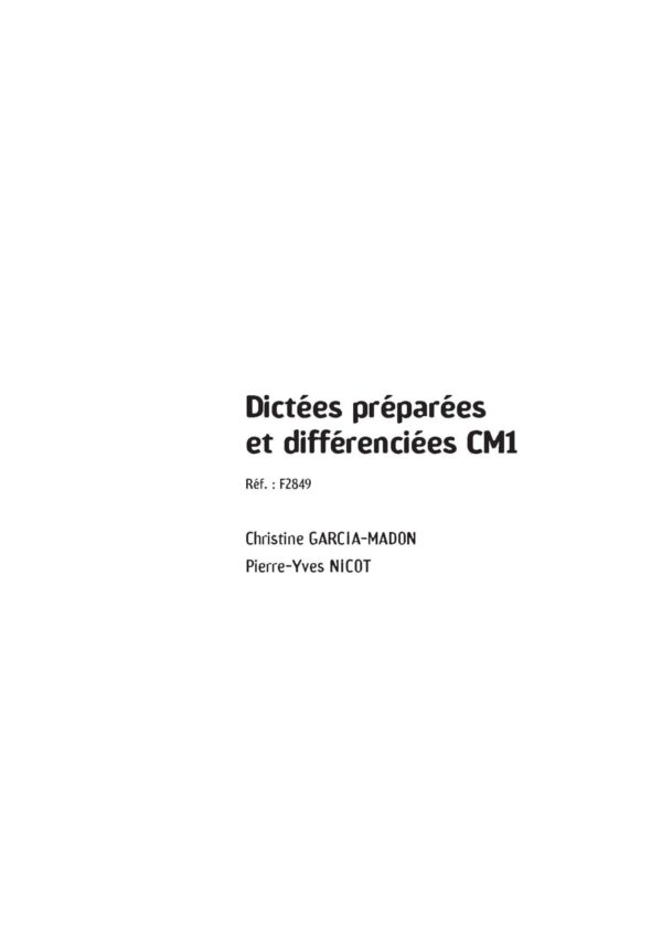 Duplimat - Dictée préparées et différenciées - CM1_Page_01