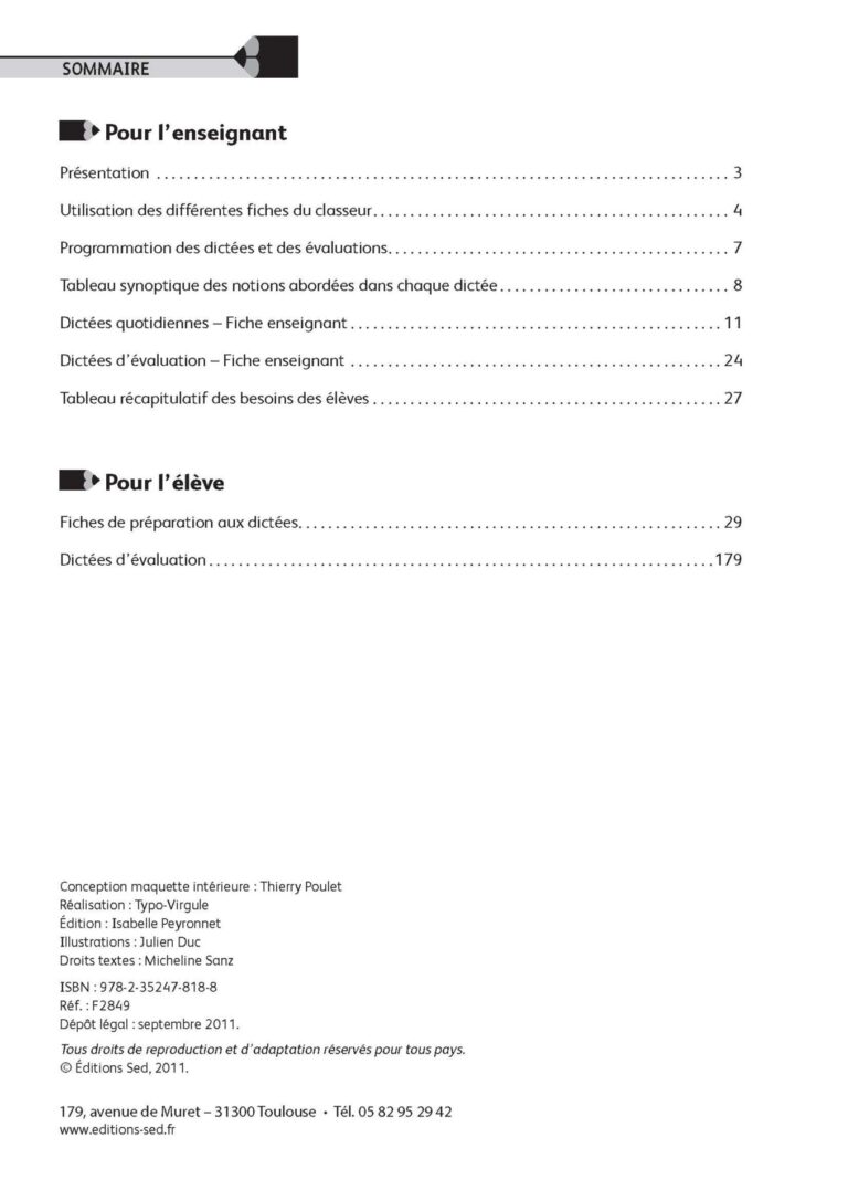 Aperçu : Dictées préparées et différenciées – CM1