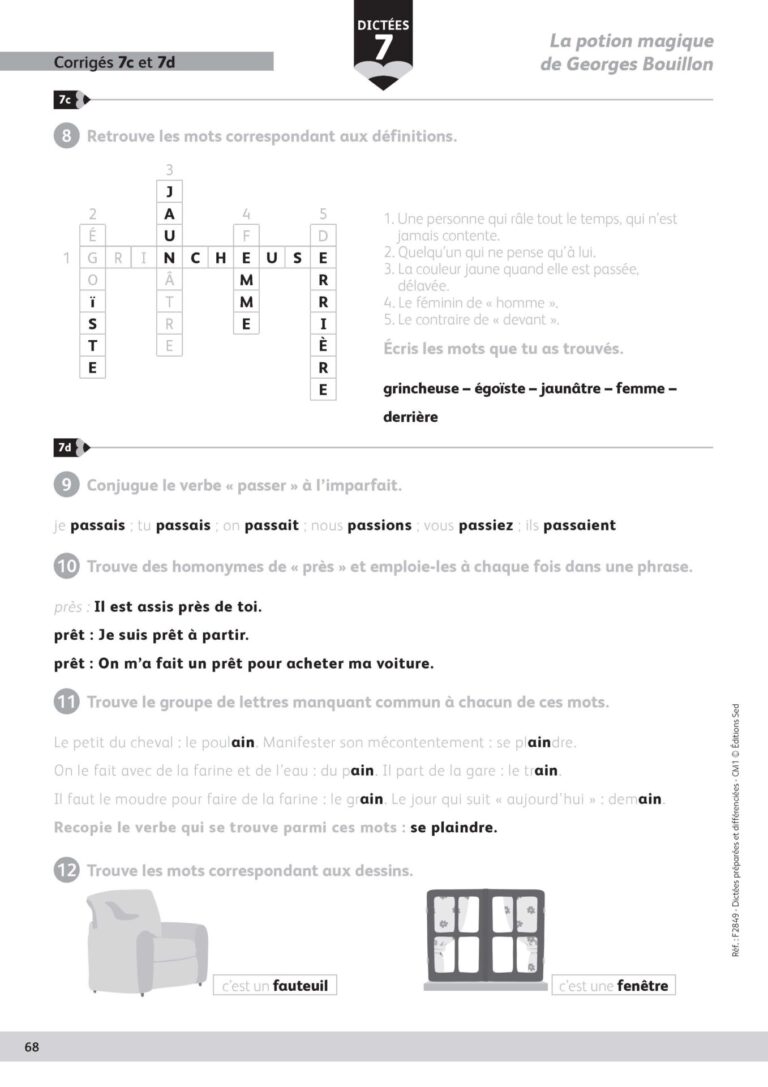 Aperçu : Dictées préparées et différenciées – CM1