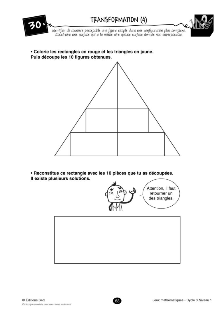 Aperçu : Jeux mathématiques – CE2
