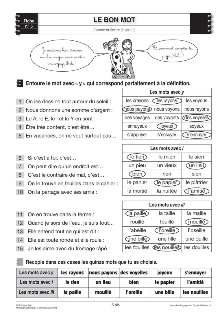 Aperçu : Jeux d'orthographe – CE2