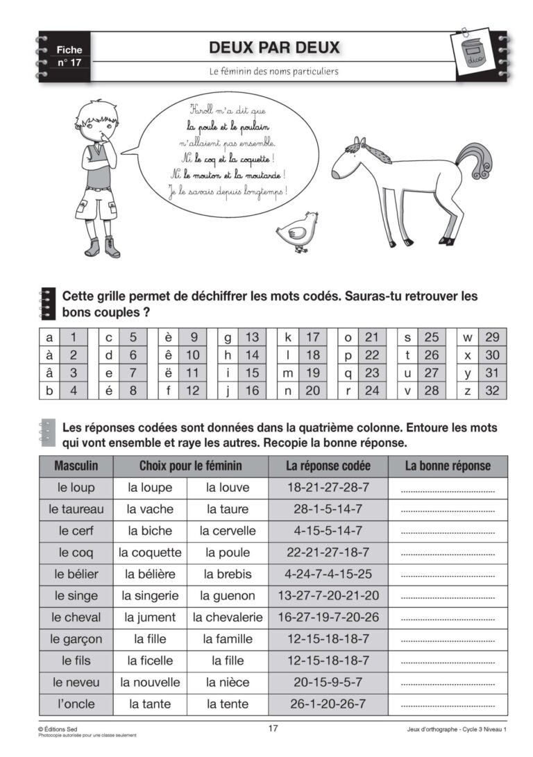 Aperçu : Jeux d'orthographe – CE2