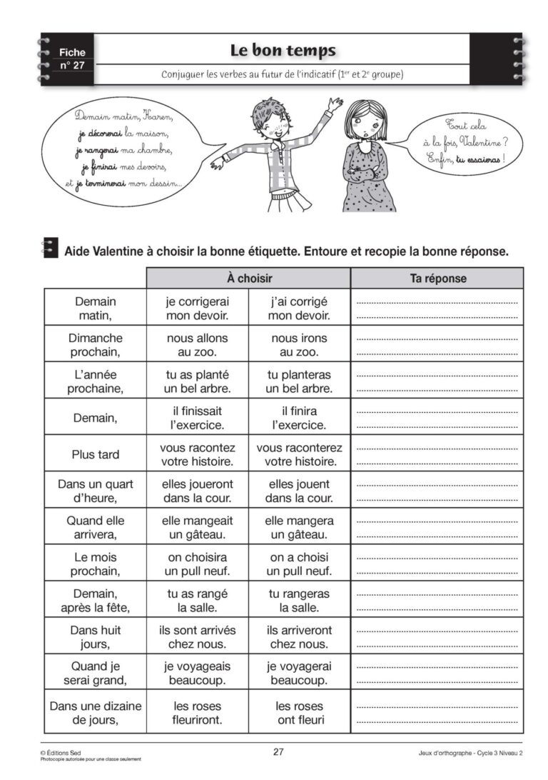 Aperçu : Jeux d'orthographe – CM1