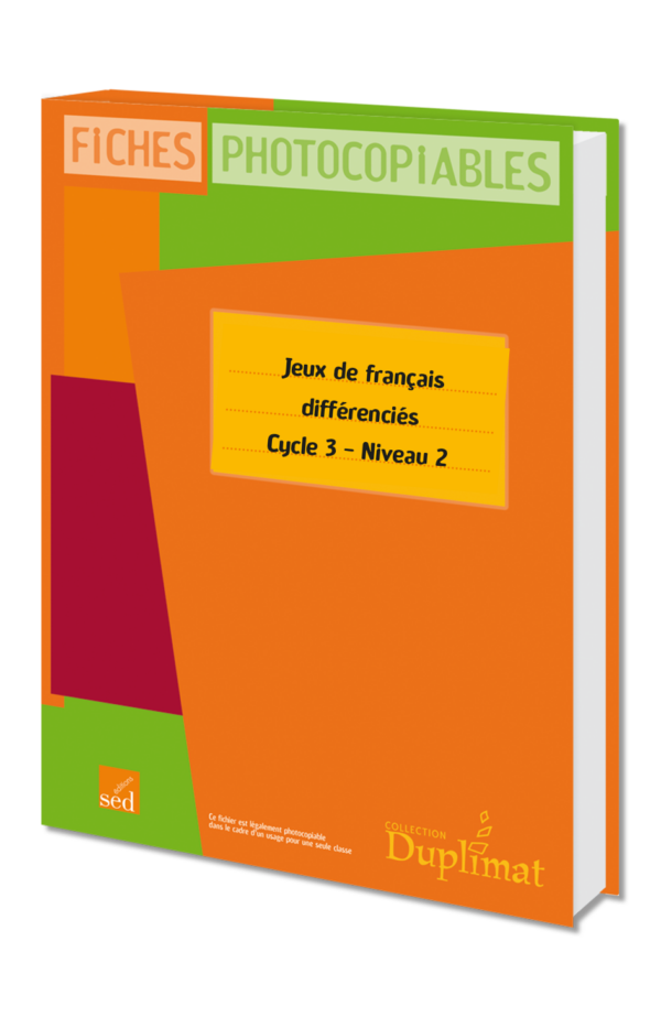 Image Duplimat - Jeux de français différenciés - CM1 Image Duplimat - Jeux de français différenciés - CM1