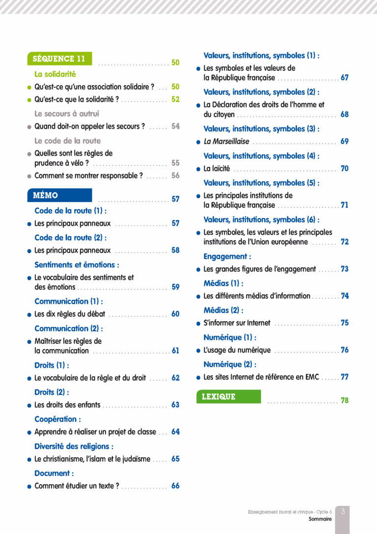 Aperçu : LNU – EMC – Manuel de l'élève – Cycle 3