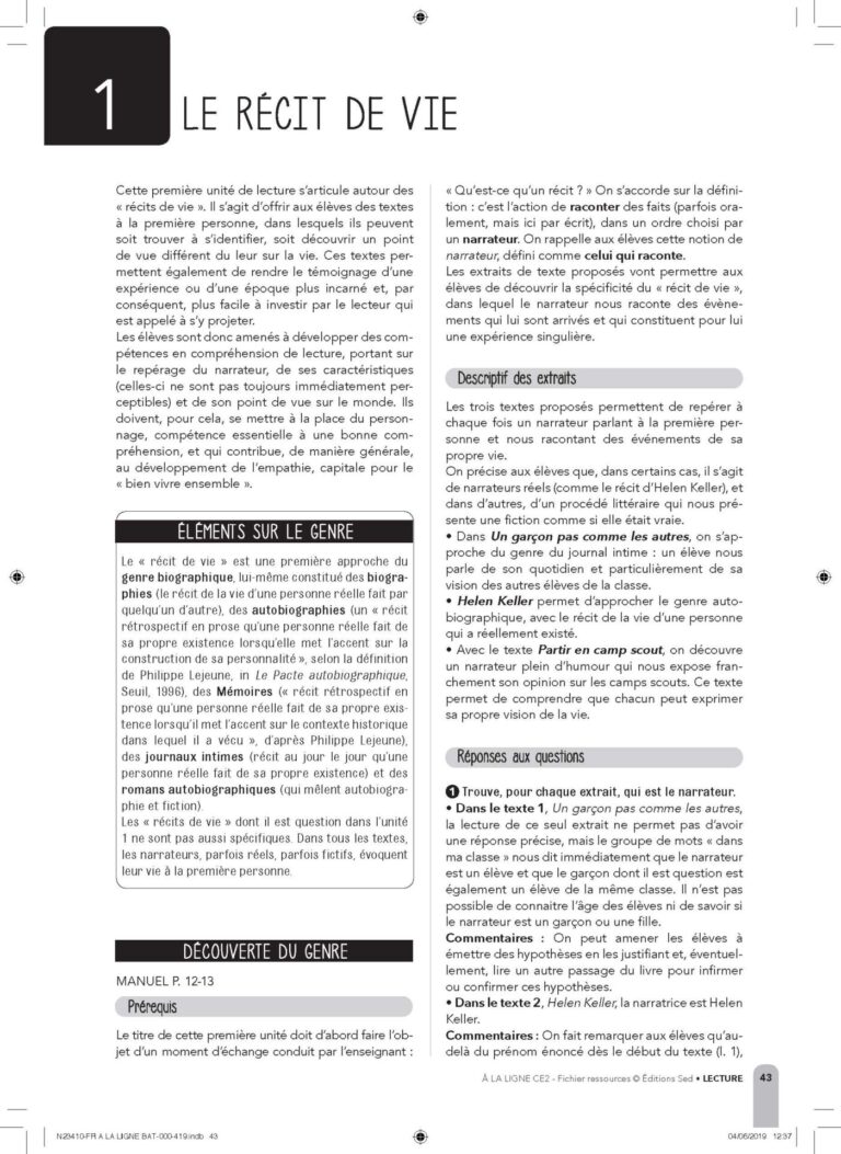 Aperçu : Fichier ressources + Ressources numériques – CE2