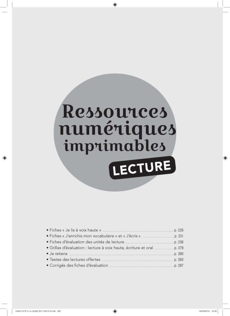Aperçu : Fichier ressources + Ressources numériques – CE2