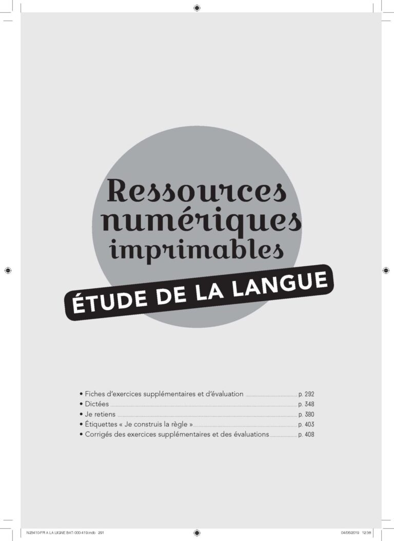Aperçu : Fichier ressources + Ressources numériques – CE2