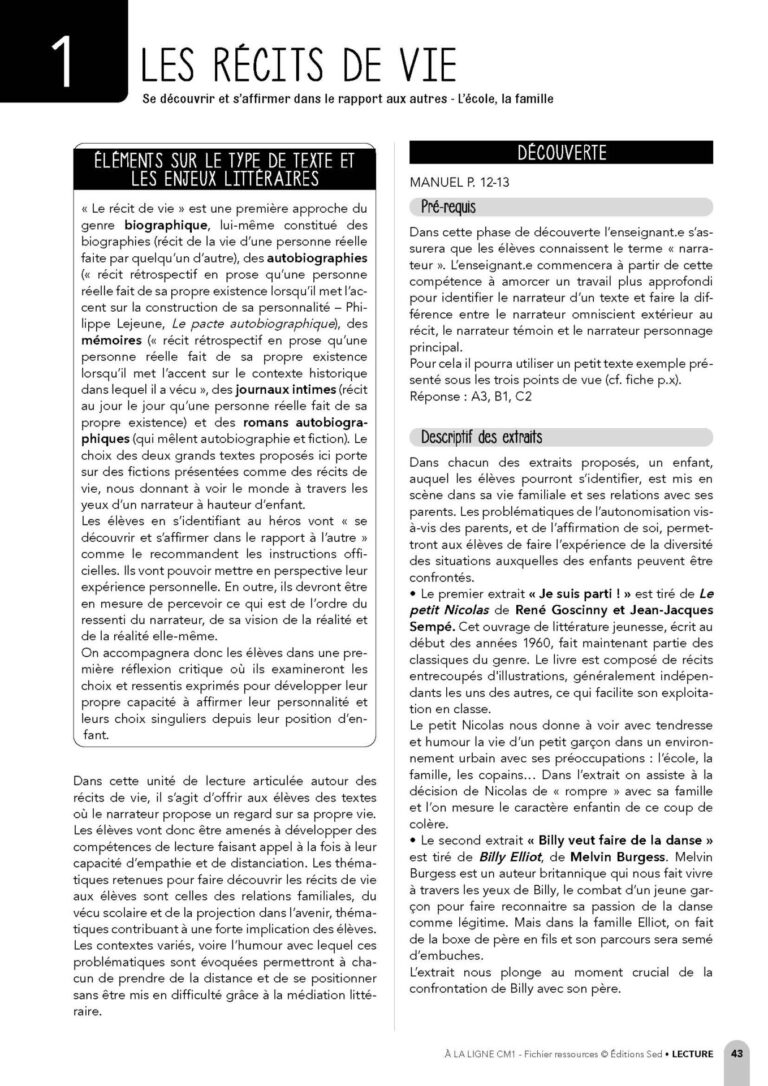 Aperçu : Fichier ressources + Ressources numériques – CM1