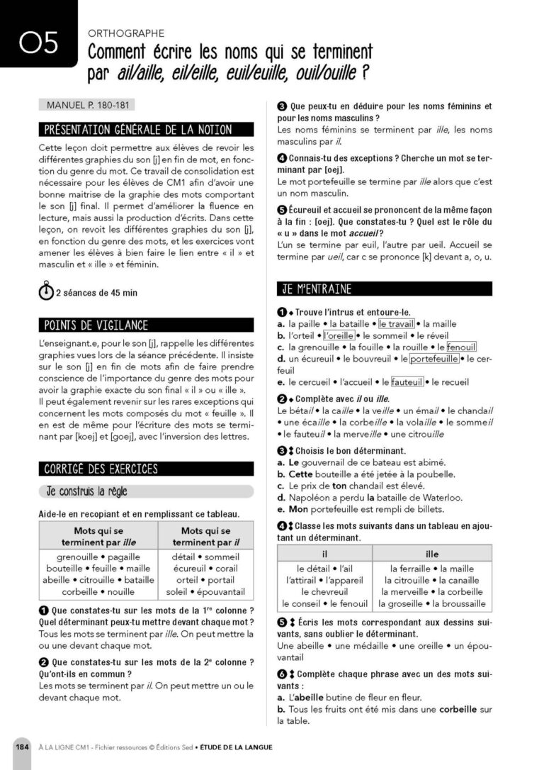Aperçu : Fichier ressources + Ressources numériques – CM1