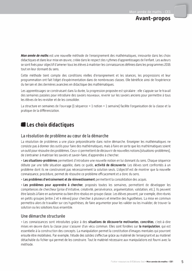 Aperçu : Fichier ressources + guide + numérique – CE1