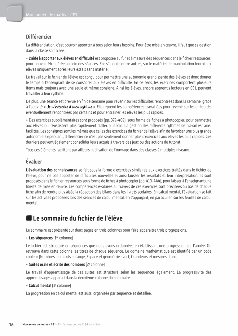 Aperçu : Fichier ressources + guide + numérique – CE1