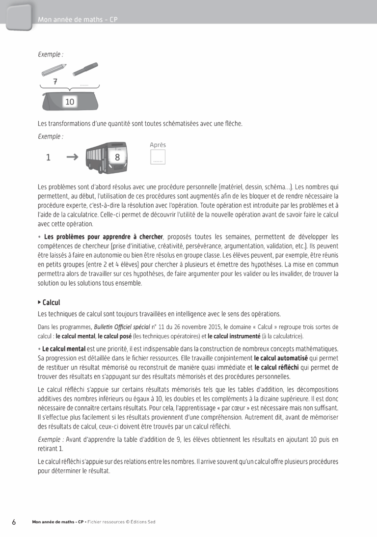 Aperçu : MON ANNEE DE MATHS CP – FICHIER RESSOURCES – Edition 2016