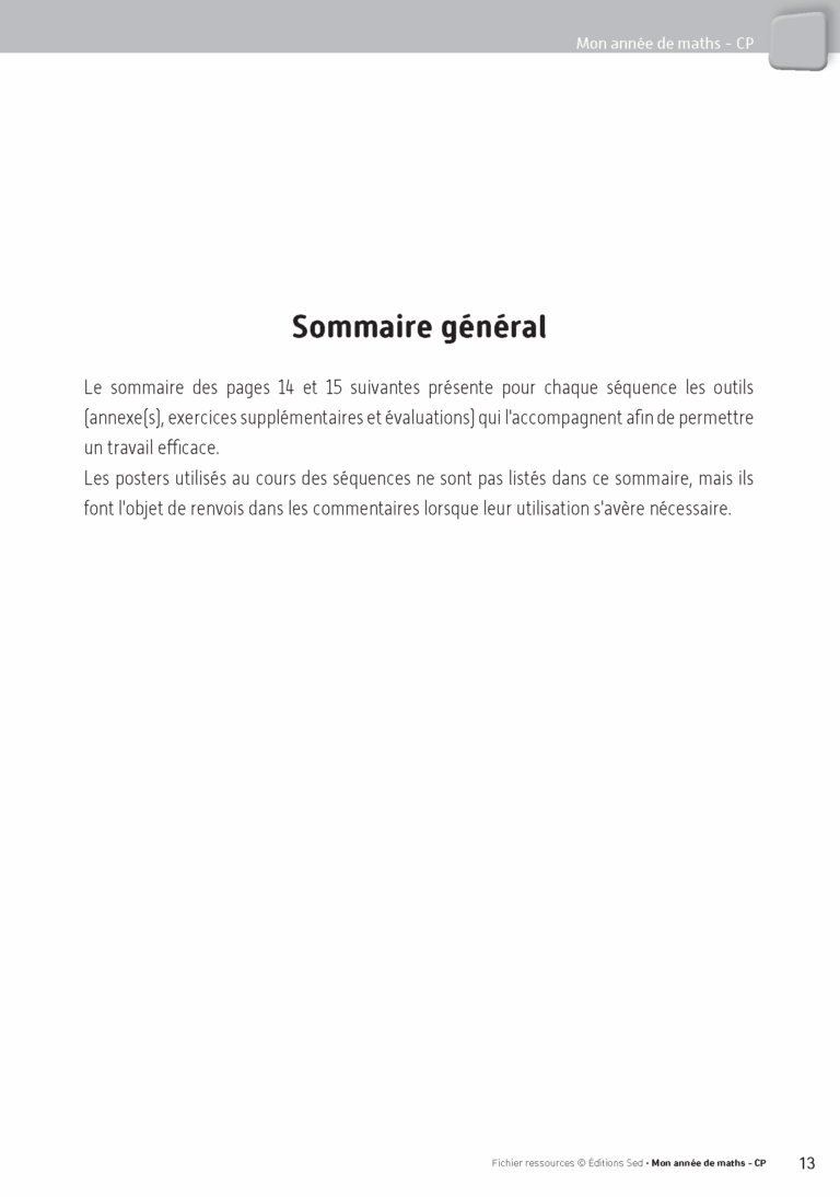 Aperçu : MON ANNEE DE MATHS CP – FICHIER RESSOURCES – Edition 2016