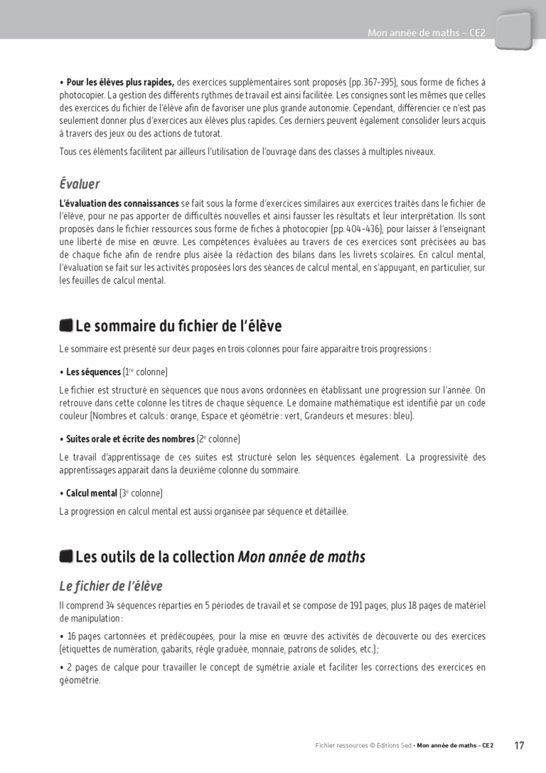 Aperçu : Fichier ressources + guide + numérique – CE2