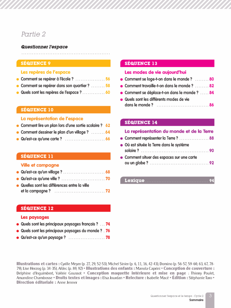 Aperçu : LNU – L'espace et le temps – Manuel de l'élève – Cycle 2