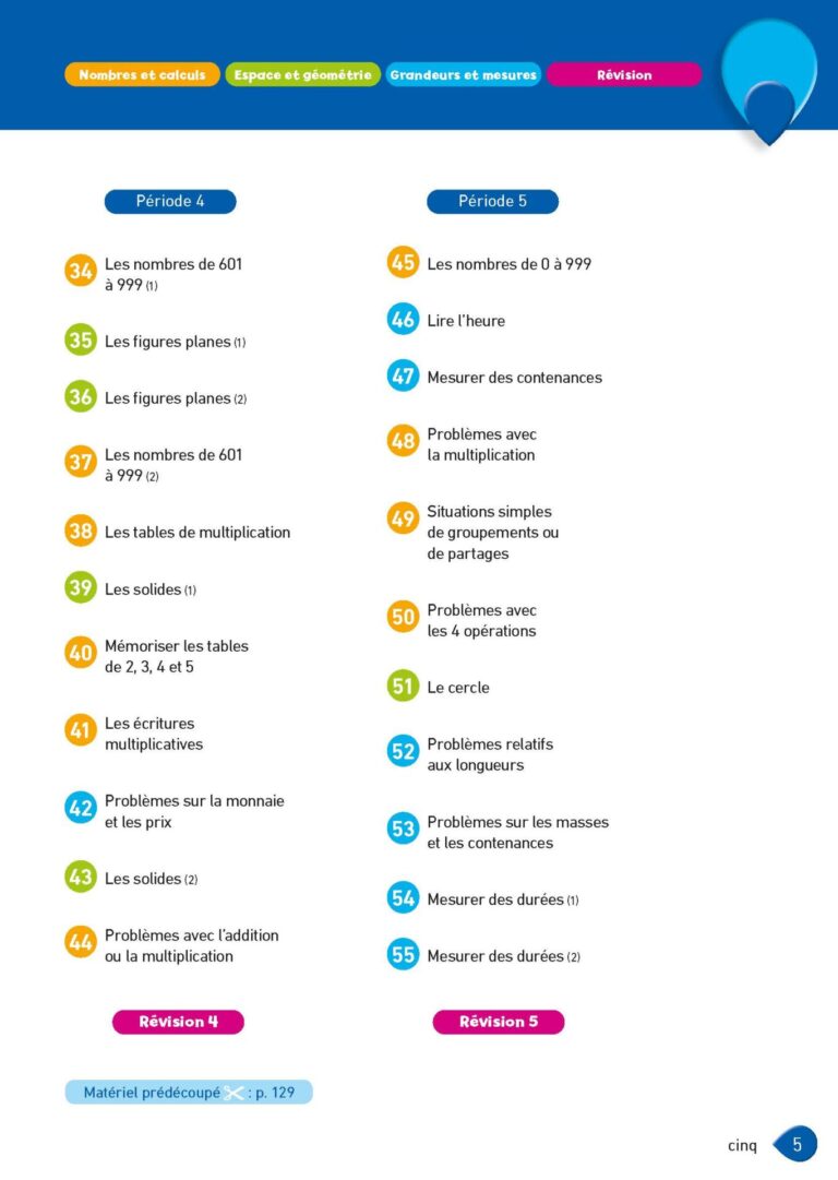 Aperçu : MATHS + – Fichier de l'élève – CE1 – Anciens programmes