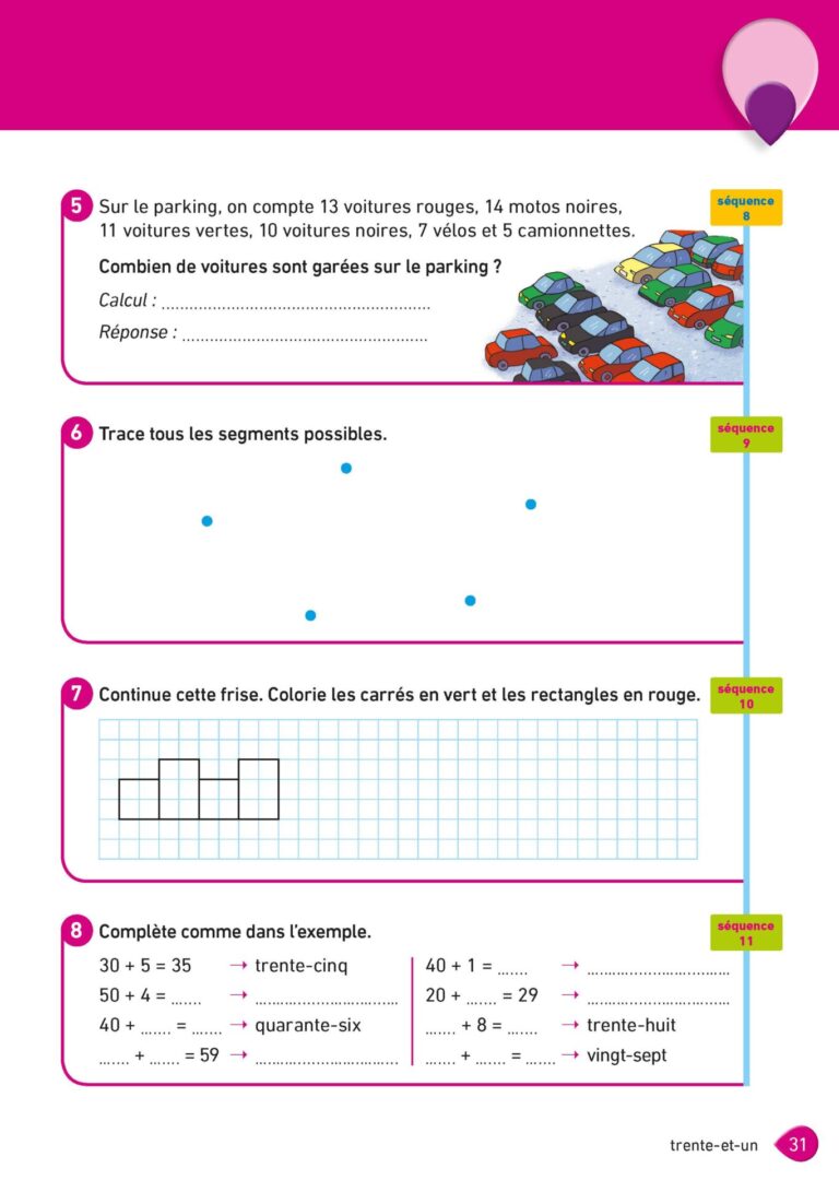 Aperçu : MATHS + – Fichier de l'élève – CE1 – Anciens programmes