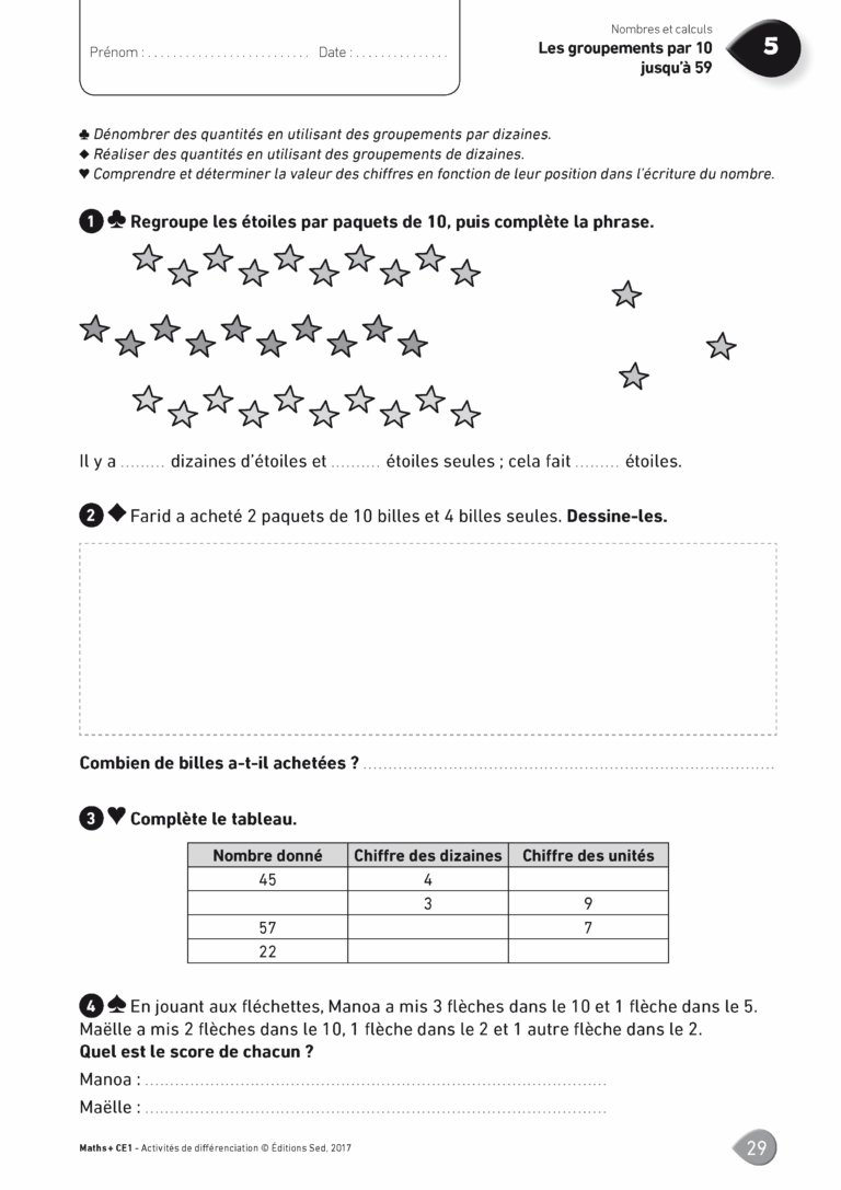 Aperçu : MATHS + – Classeur de différenciation – CE1 – Anciens programmes