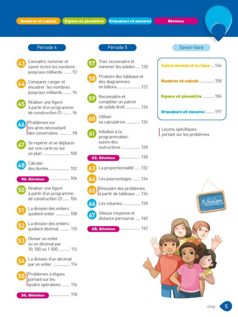 Aperçu : MATHS + – Manuel de l'élève – CM2 – Anciens programmes