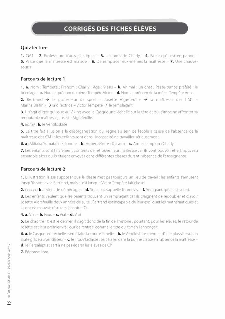 Aperçu : Série verte – 10 ouvrages + FR – CM1