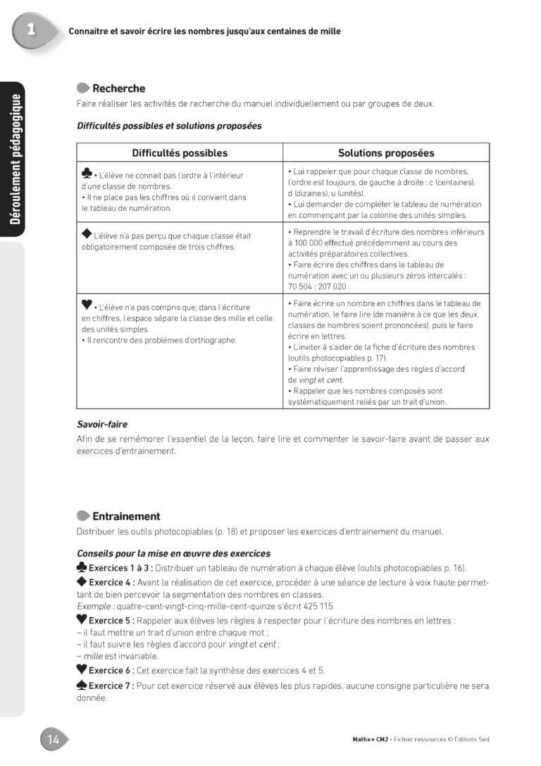 Aperçu : MATHS + – Fichier ressources + numérique – CM2 – Anciens programmes