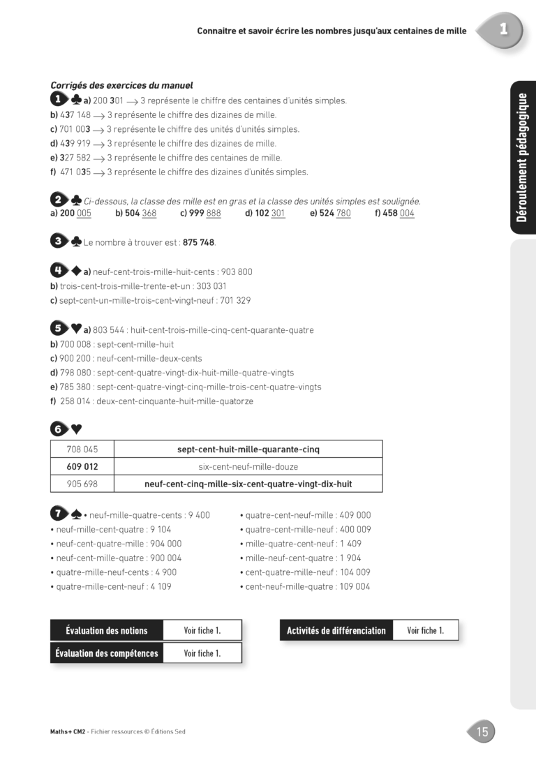 Aperçu : MATHS + – Fichier ressources + numérique – CM2 – Anciens programmes
