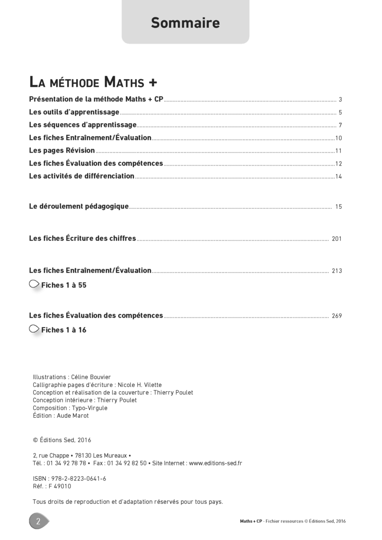 Aperçu : MATHS + – Fichier ressources + numérique – CP – Anciens programmes