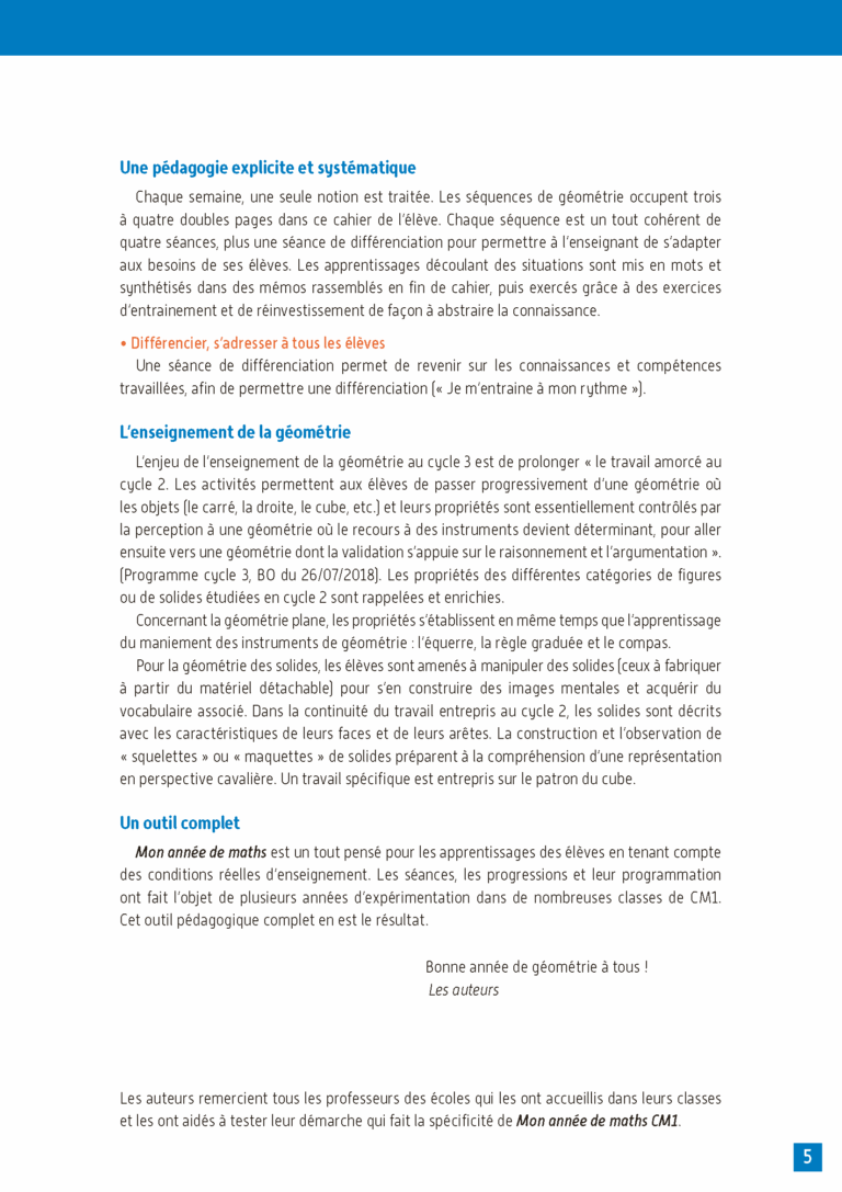 Aperçu : Cahier de géométrie – CM1