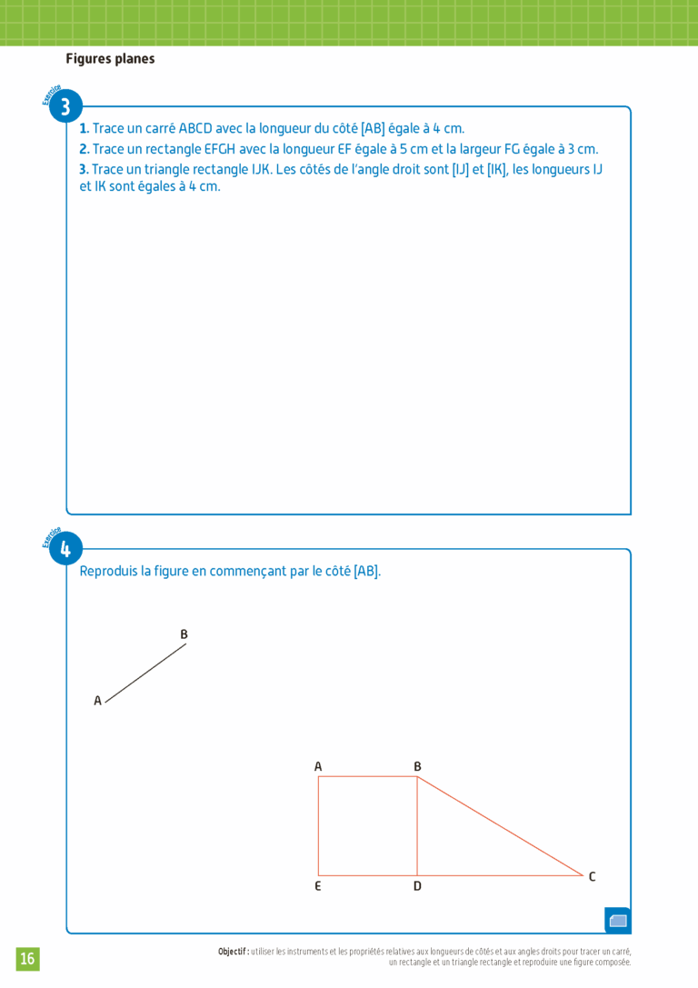 Aperçu : Cahier de géométrie – CM1