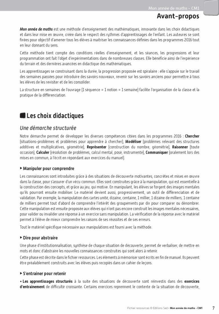 Aperçu : Fichier ressources + guide + numérique – CM1